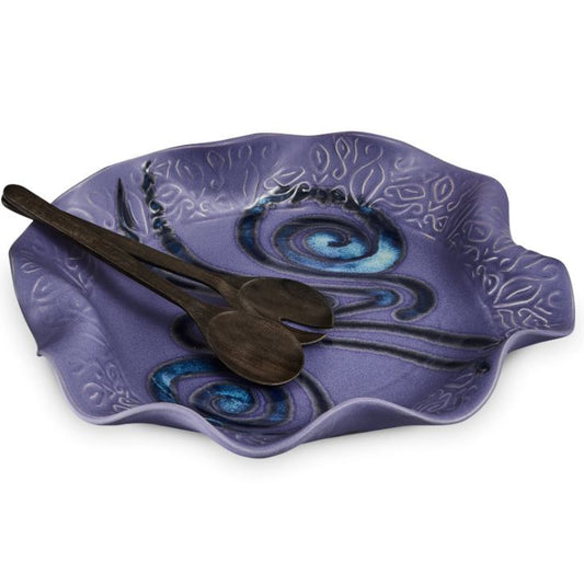 Platter with serving spoons