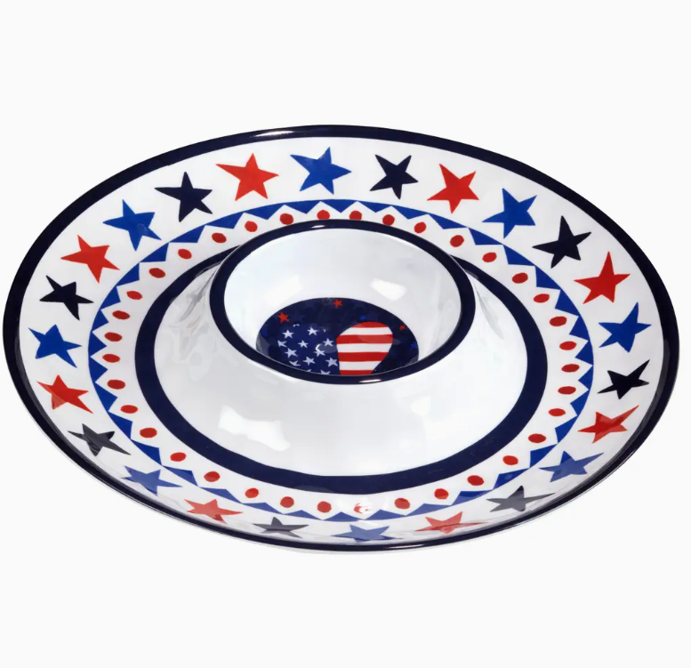 Stars & Stripes Melamine Chip & Dip