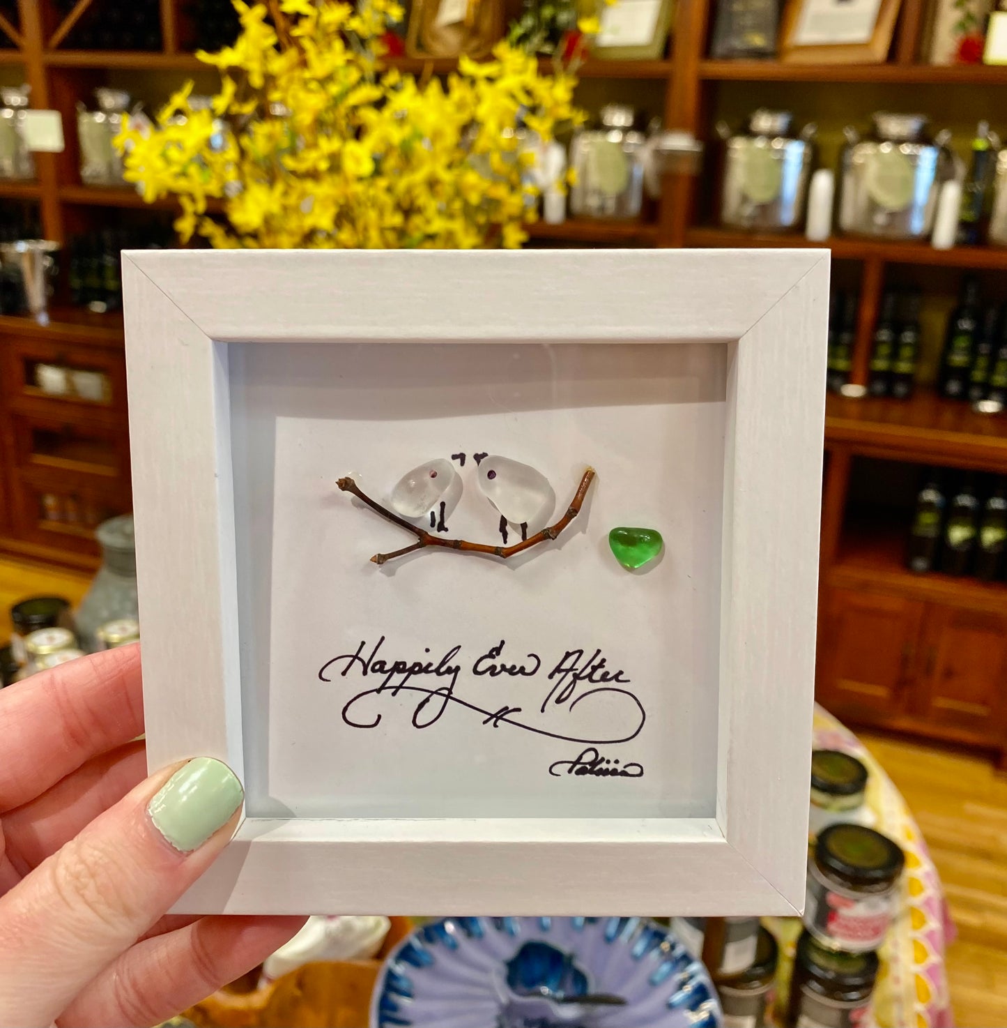 Happily Ever After Handmade Sea Glass Picture