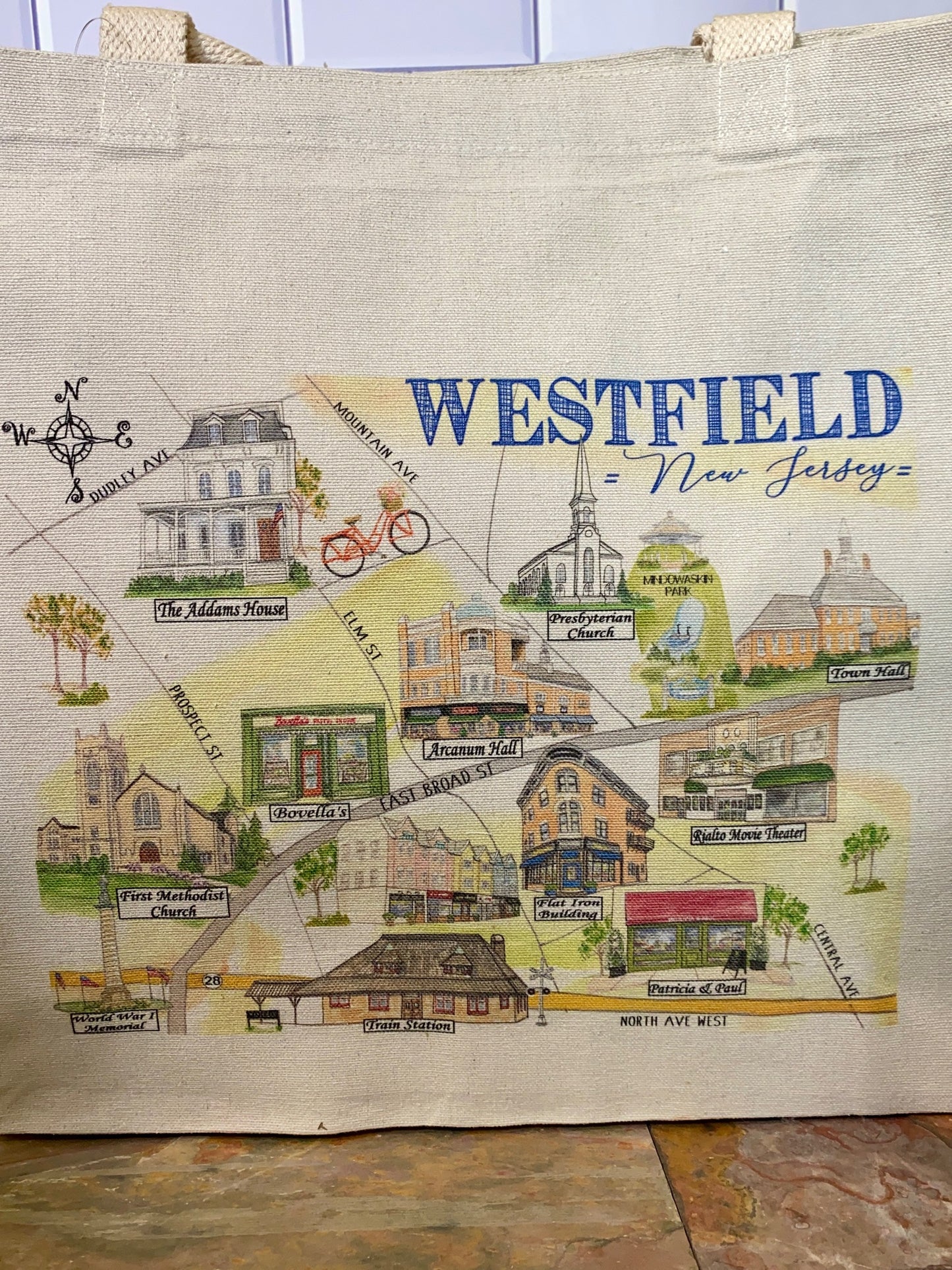 Westfield Map Tote Bag