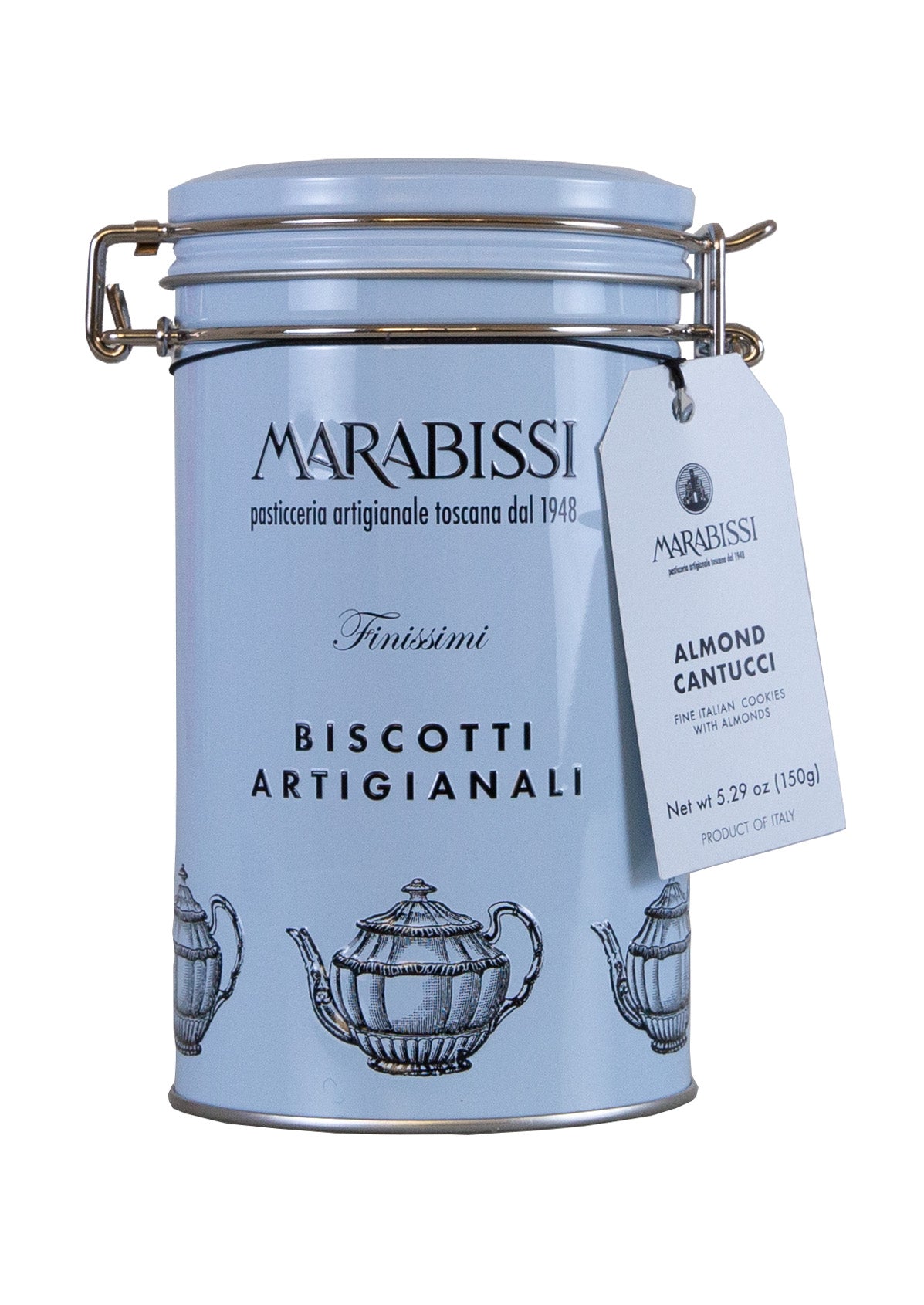 Cantucci with Almonds in Blue Tin