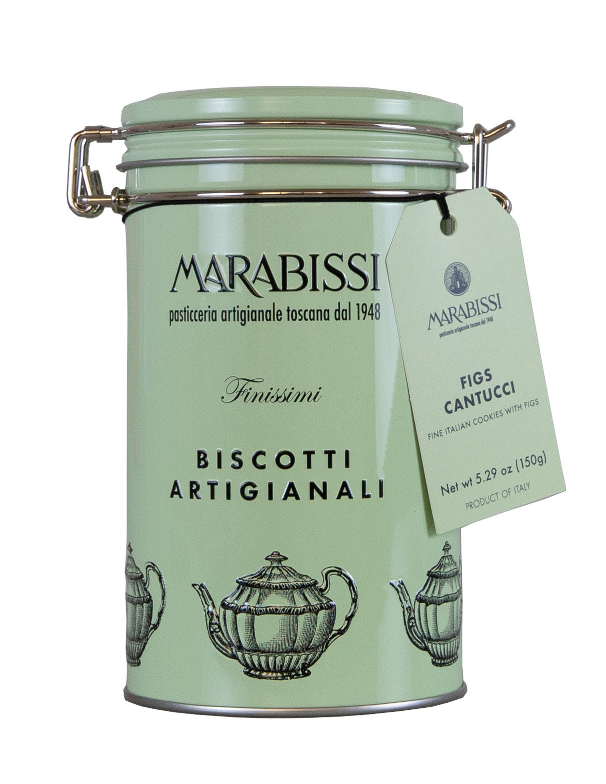 Cantucci with Figs in Green Tin