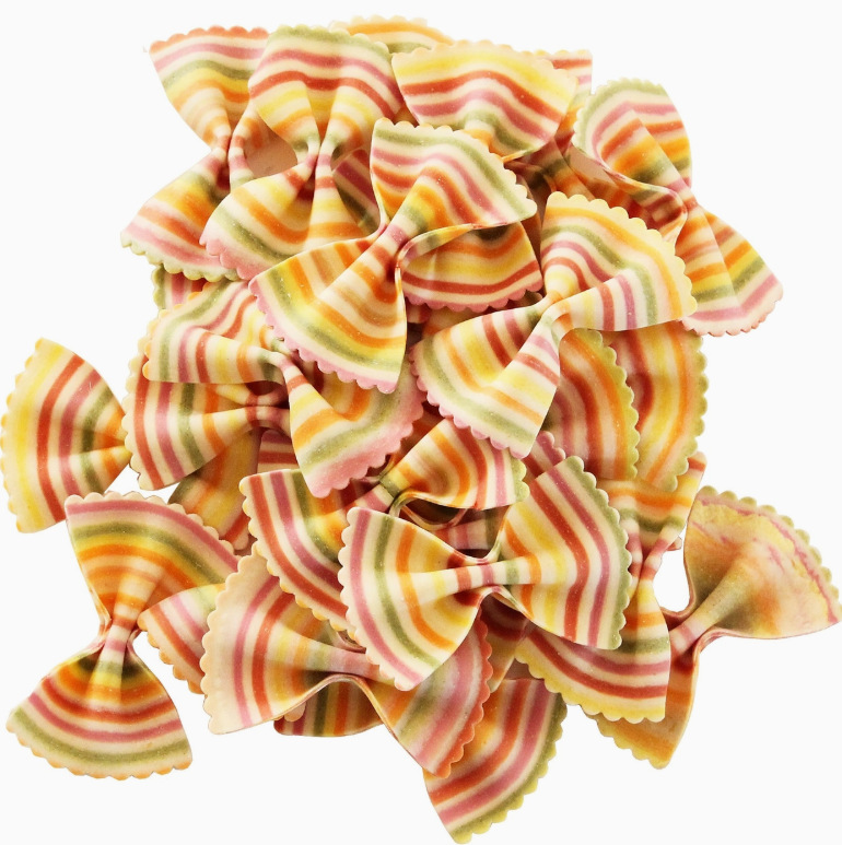 Rainbow Bowtie Pasta