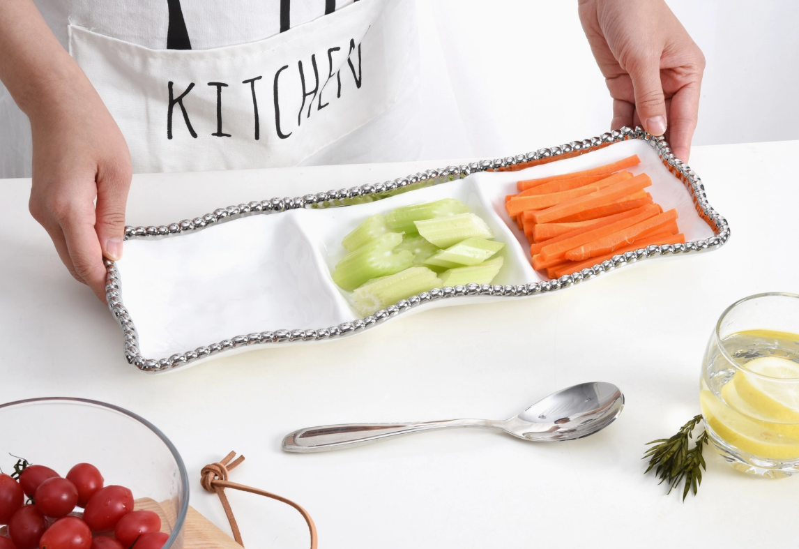 3 Section Serving Piece