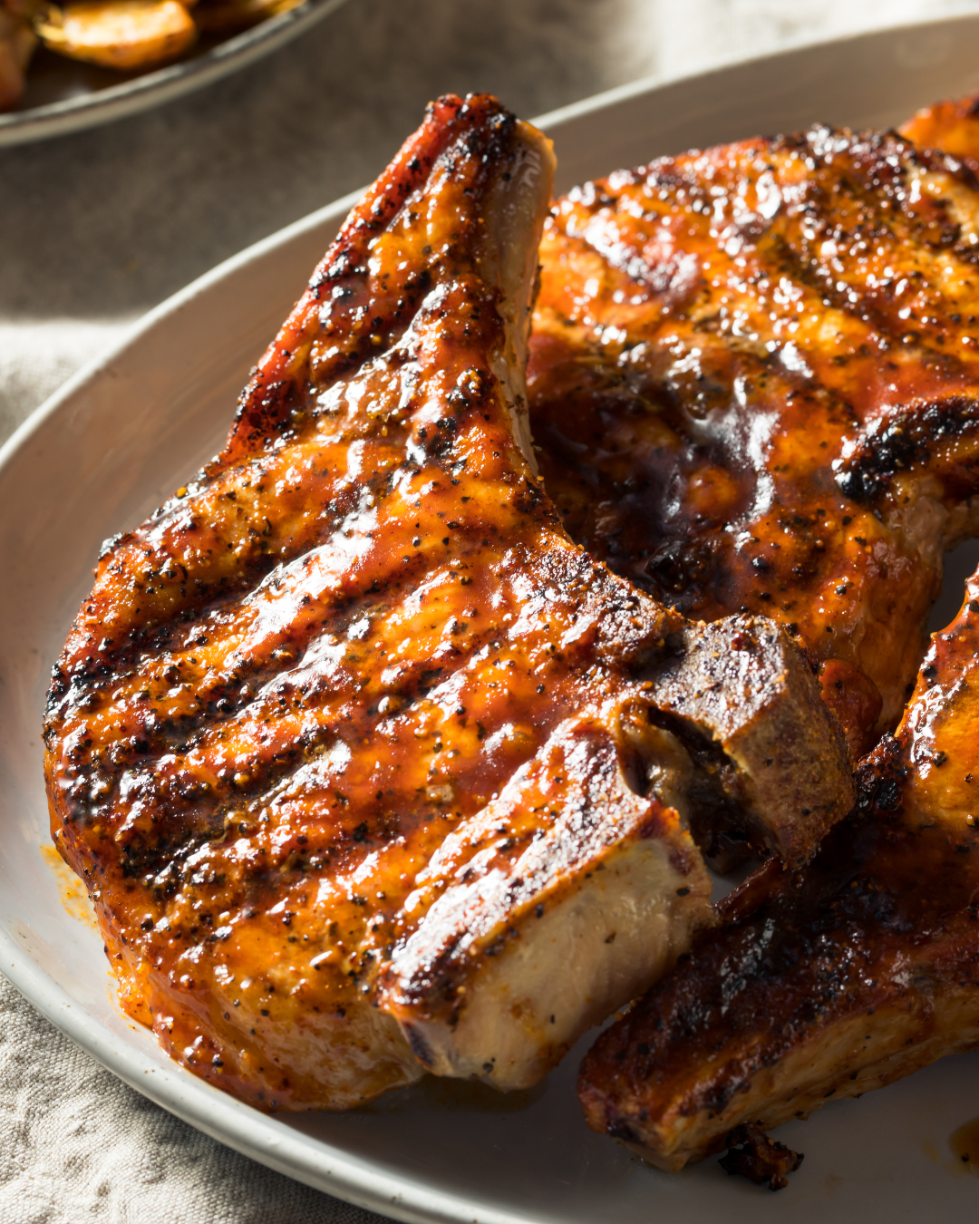 Black Cherry Balsamic Glazed Sage Pork Chops