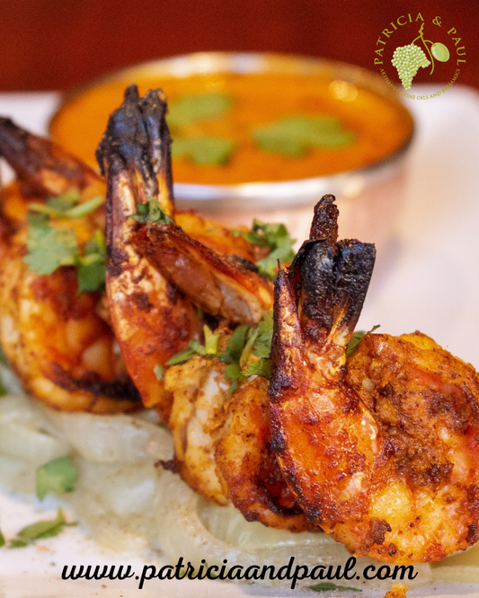 Grilled Prawns and Spicy Papaya Cocktail Sauce