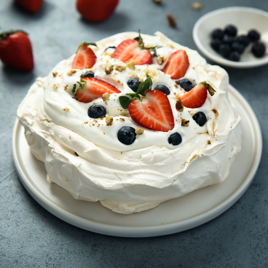 Pavlova with Blackberries & Ginger