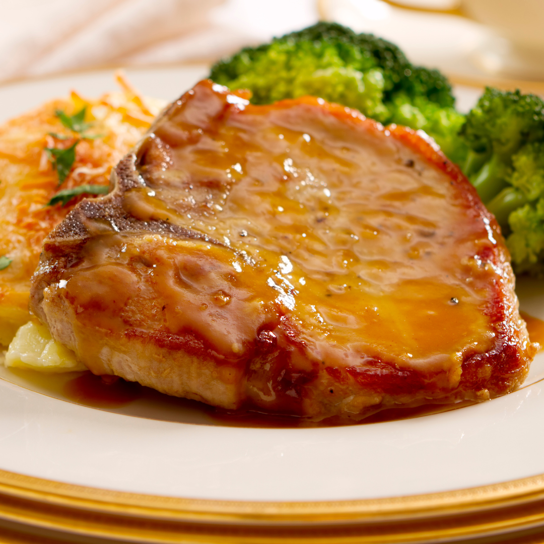 Pork Chops with Pomegranate Glaze