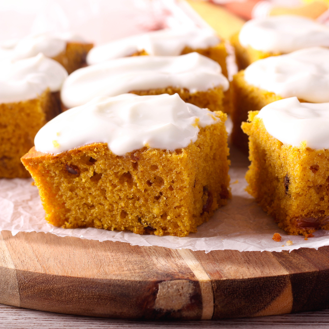 Pumpkin Bars with Rum Frosting