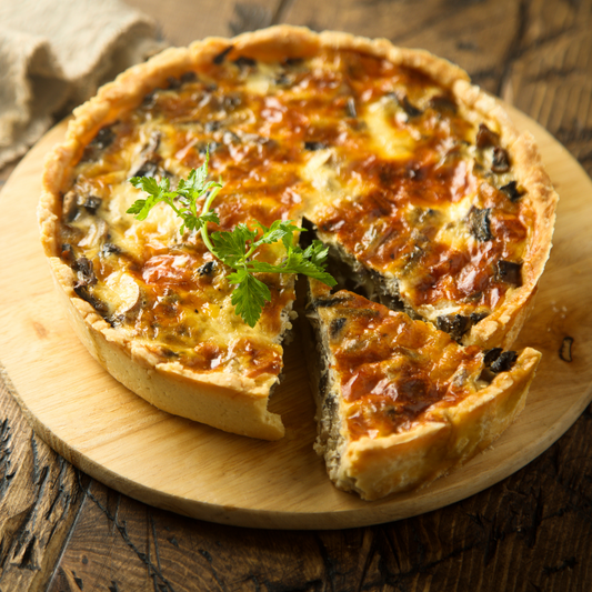 Quiche with Mushroom and Sage Olive Oil