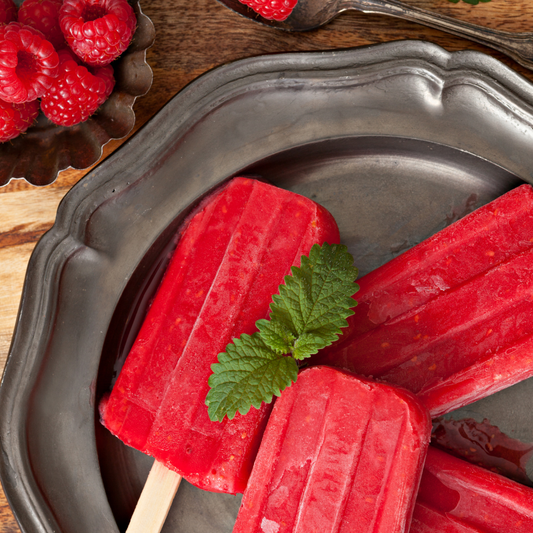 Raspberry and Lime Ice Pops