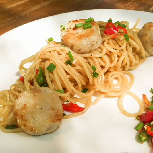 Thai Scallops and Noodles