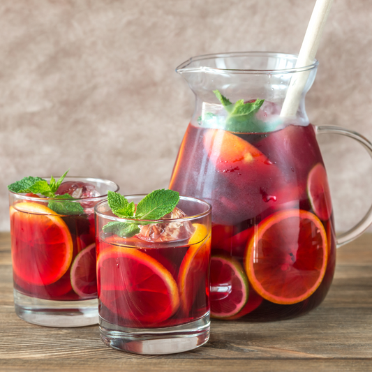 Strawberry Balsamic and Peach Sangria