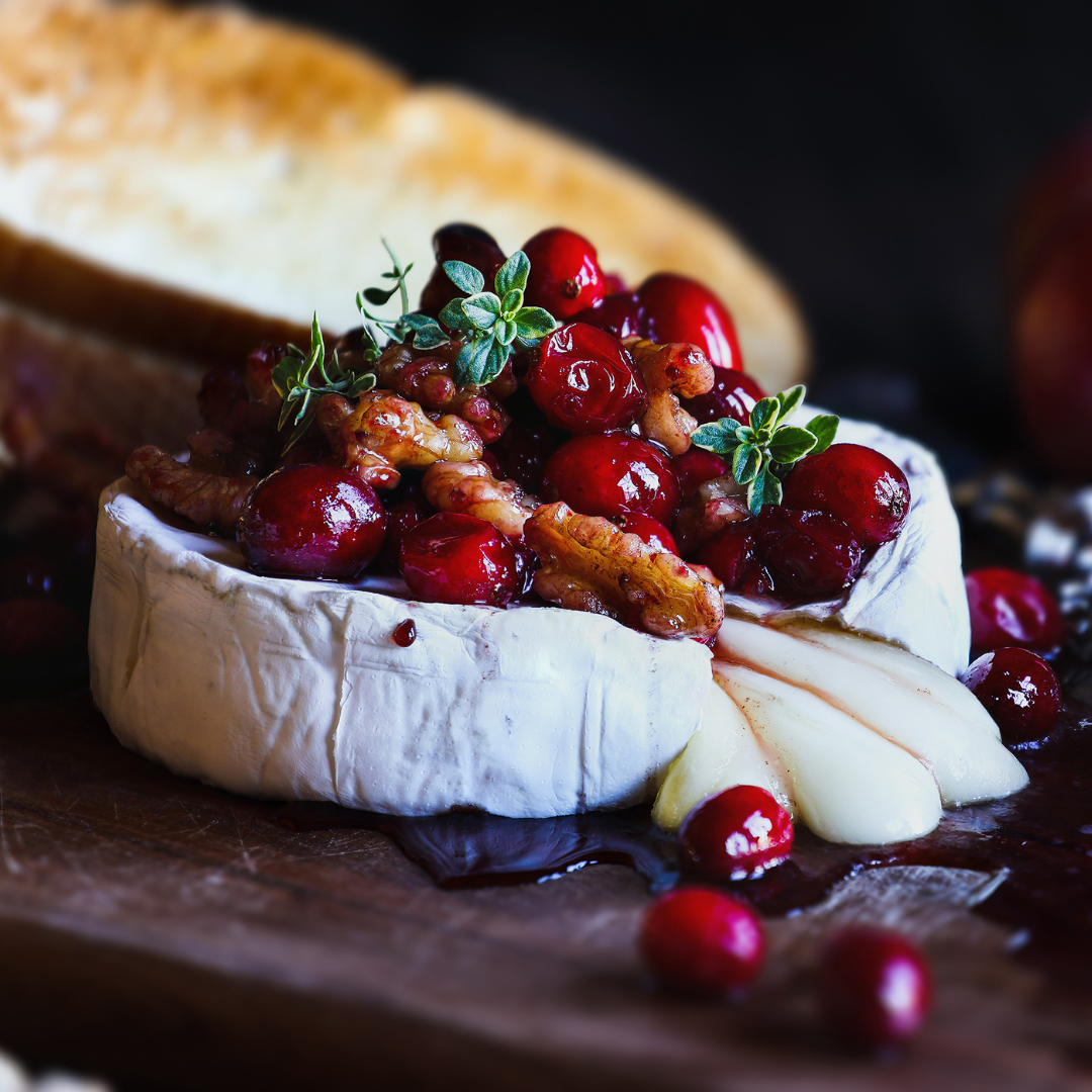 Baked Brie with Balsamic Cherries