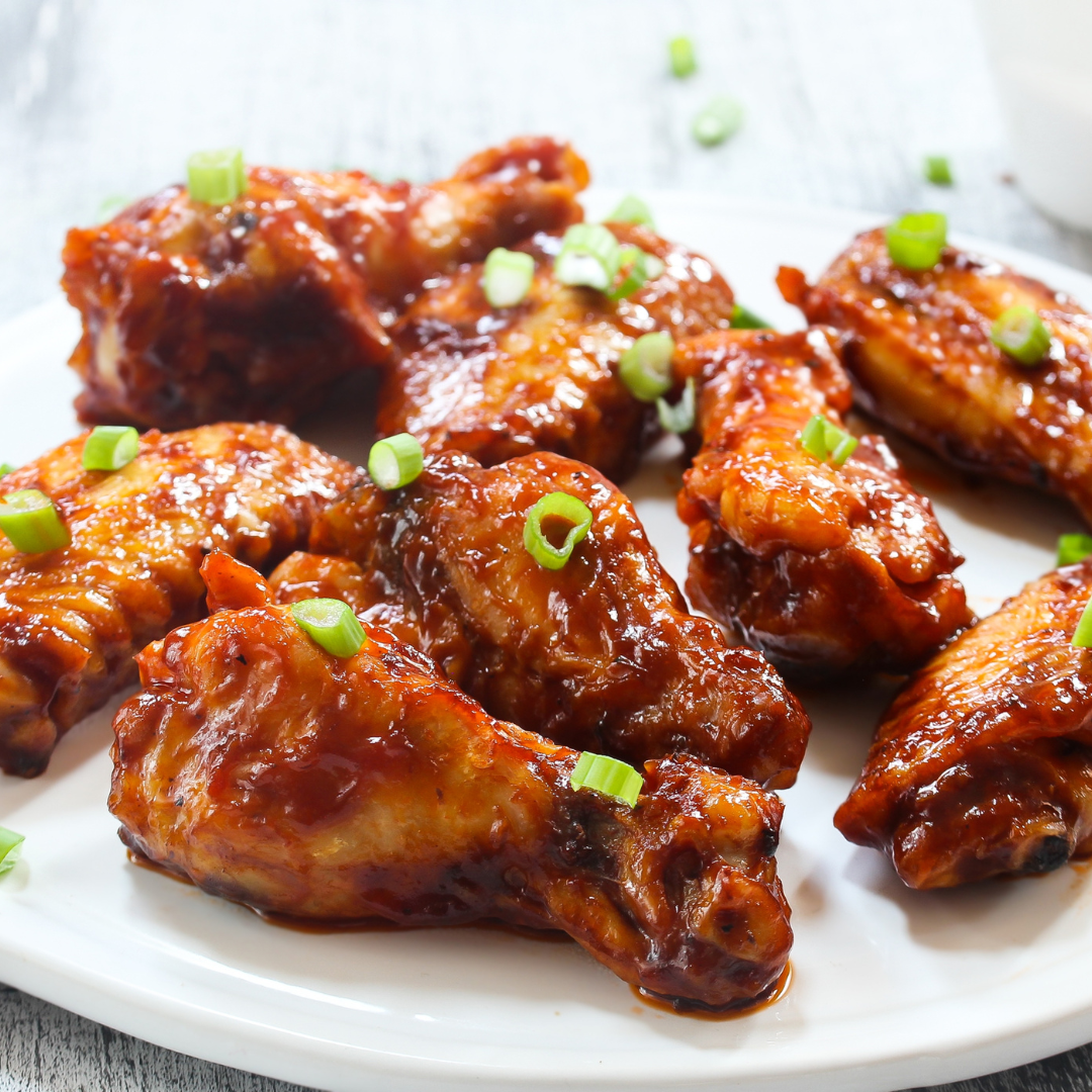 Baked Grapefruit and Garlic Glazed Chicken Wings