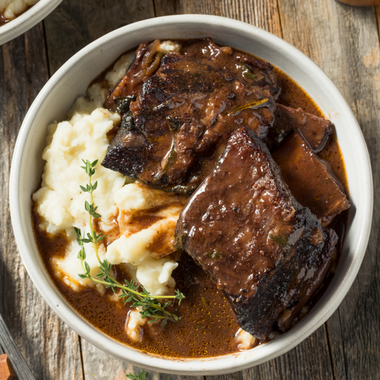 Beer and Balsamic Braised Beef Short Ribs