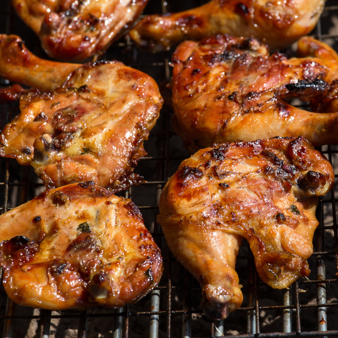 Blackberry Glazed Chicken Legs with Ginger and Lime