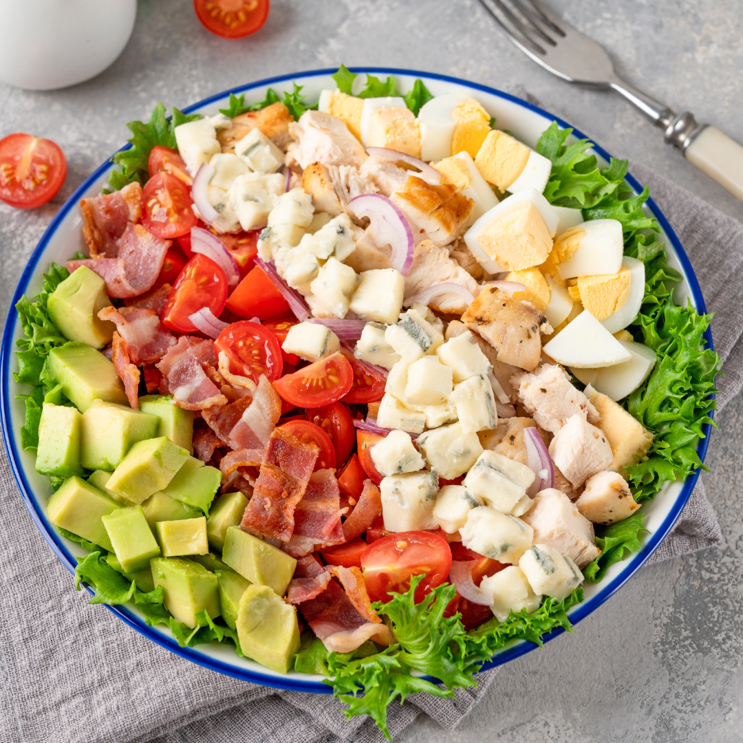 Classic Cobb Salad with Creamy Avocado Dressing