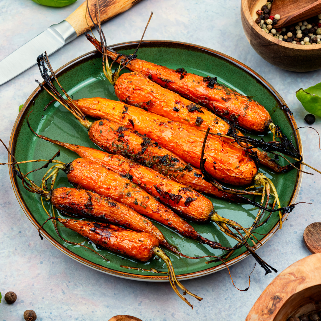 Cinnamon Pear Roasted Carrots