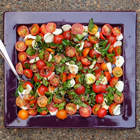 Colorful Heirloom Insalata Caprese