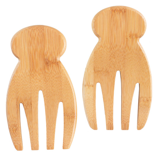 Bamboo Salad Hands, Serving Utensils Set