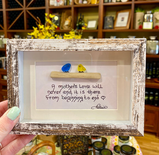 A Mother's Love Handmade Sea Glass Picture