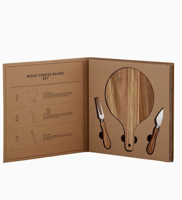 Wood Cheese Board Book Box