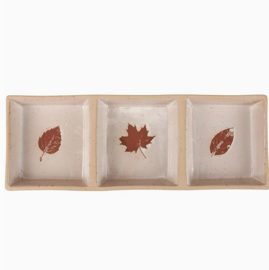 Fall Leaves Tidbit Tray