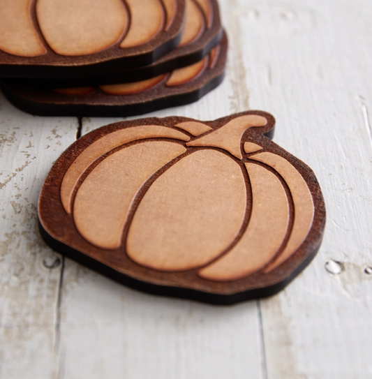 Set of Four Pumpkin Coasters