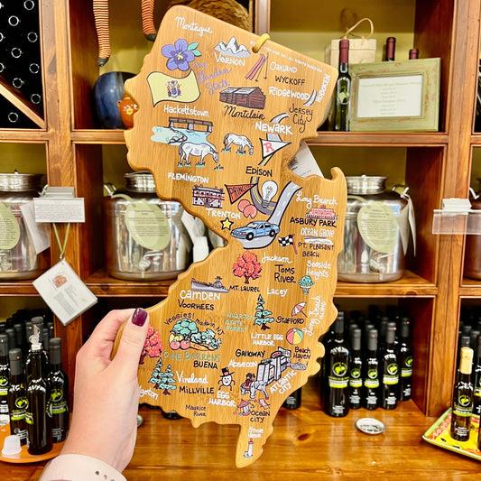 New Jersey Cutting Board Map