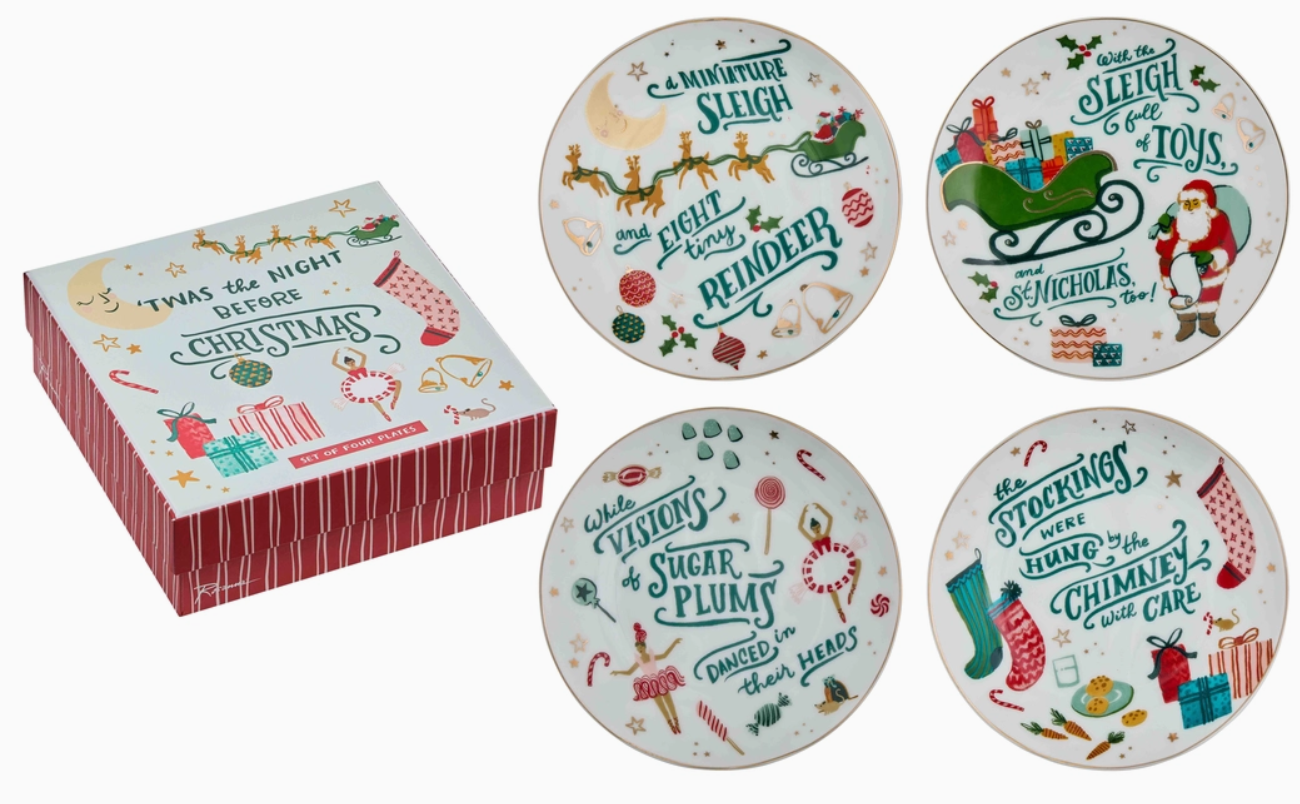 'Twas the night before Christmas Plate Set