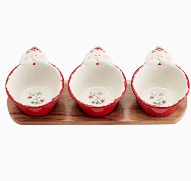 Santa Dip Bowl Set in Gift Box