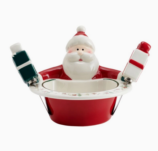 Santa Dip Bowl with Spreaders