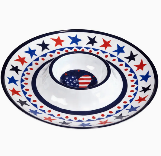 Stars & Stripes Melamine Chip & Dip
