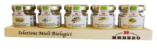 Mix of Honeys on Wooden Tray Gift Set