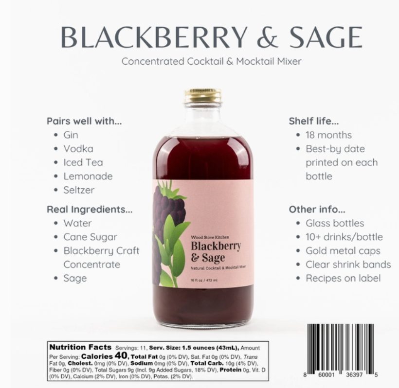 Blackberry & Sage Cocktail Mixers