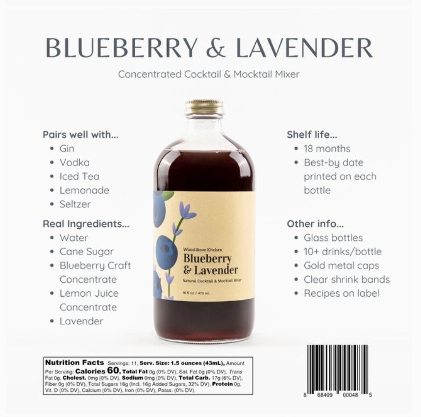 Blueberry & Lavender Cocktail Mixer