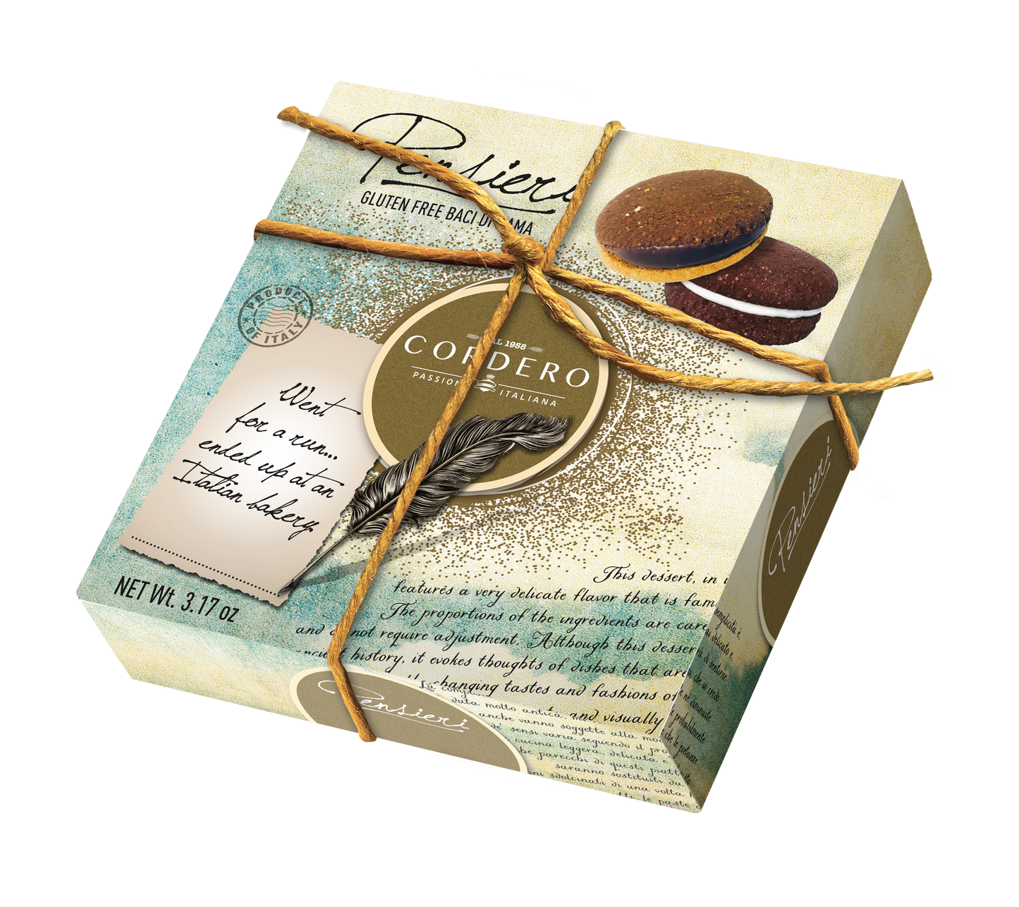 Gluten Free Baci di Dama in Green Gift Box