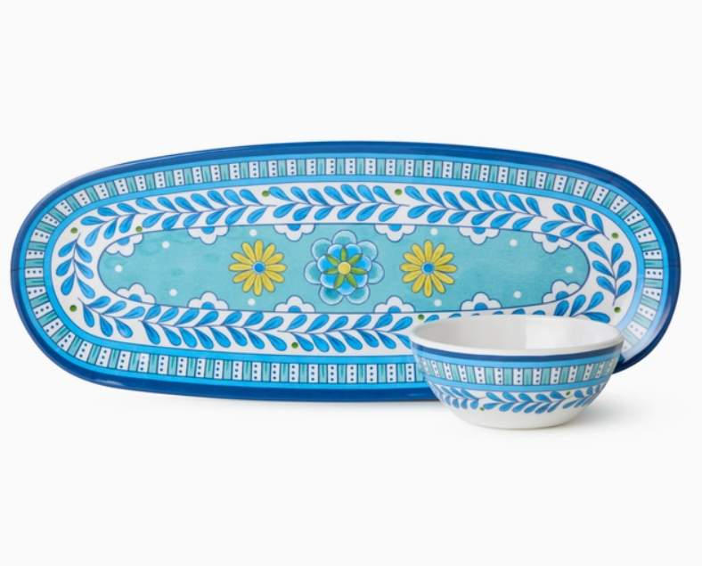 Porto Oval Tray with Dip Bowl