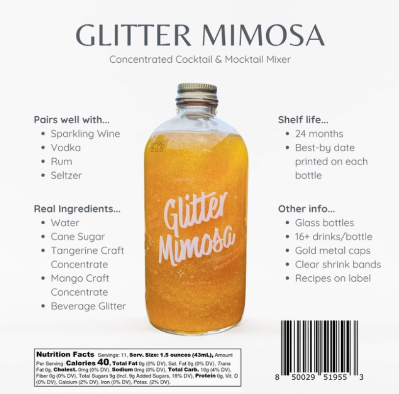 Glitter Mimosa Mixer