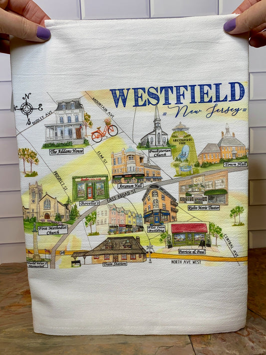 Westfield Map Kitchen Hand Towel
