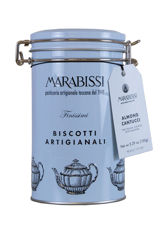 Cantucci with Almonds in Blue Tin