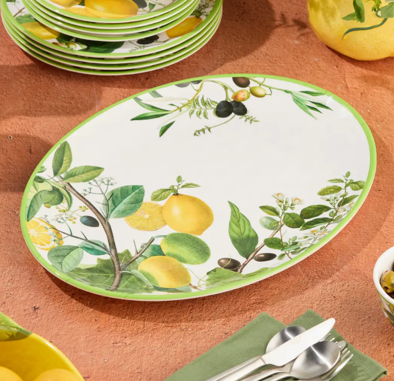 Limone Melamine Oval Platter