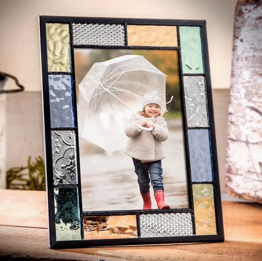 Colorful Stained Glass Picture Frame 4x6
