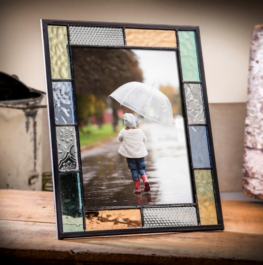 Colorful Stained Glass Picture Frame 5x7