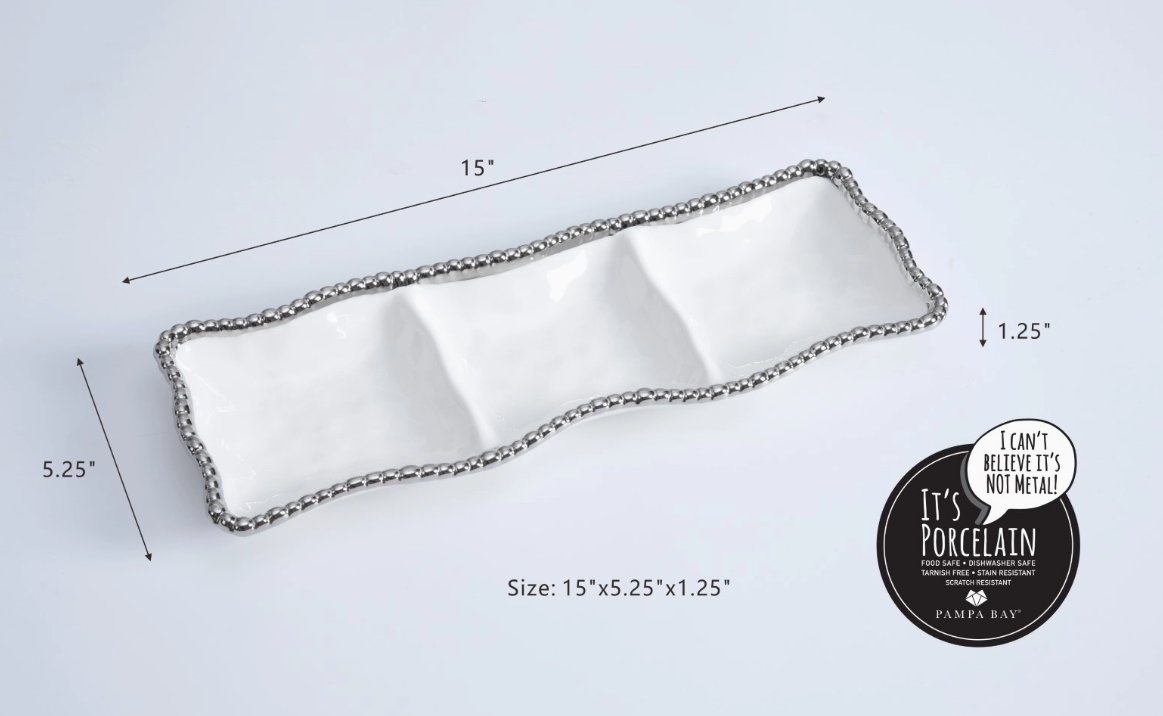 3 Section Serving Piece