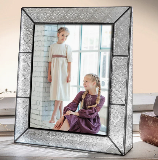 Vintage Glass Picture Frame 8 x 10 Vertical
