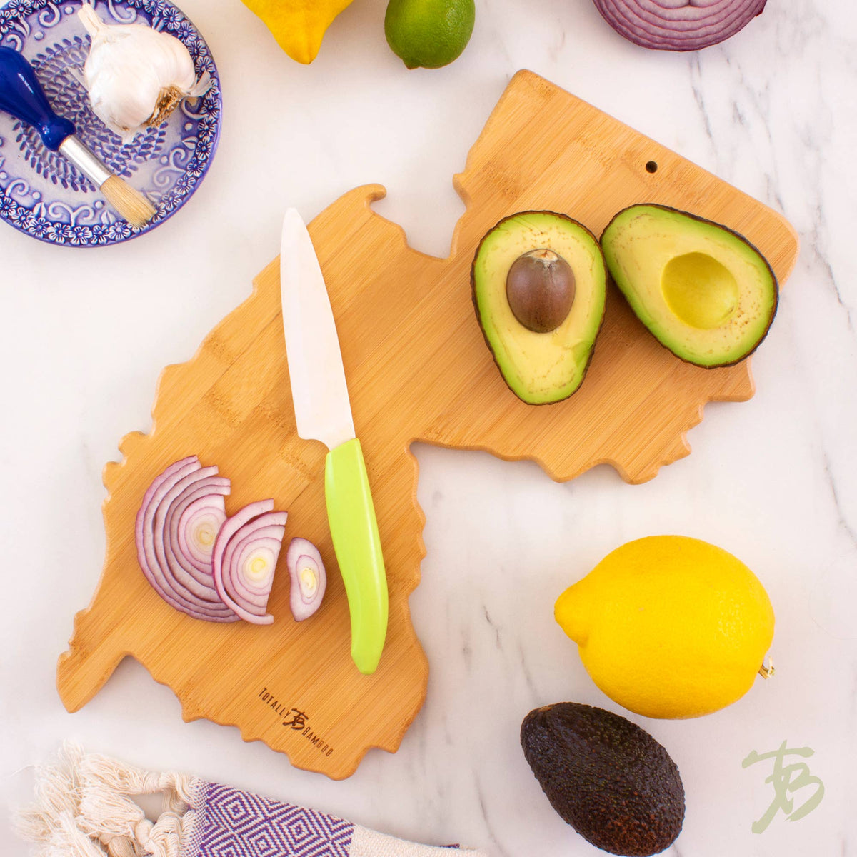 Destination New Jersey Cutting Board with Engraved Artwork