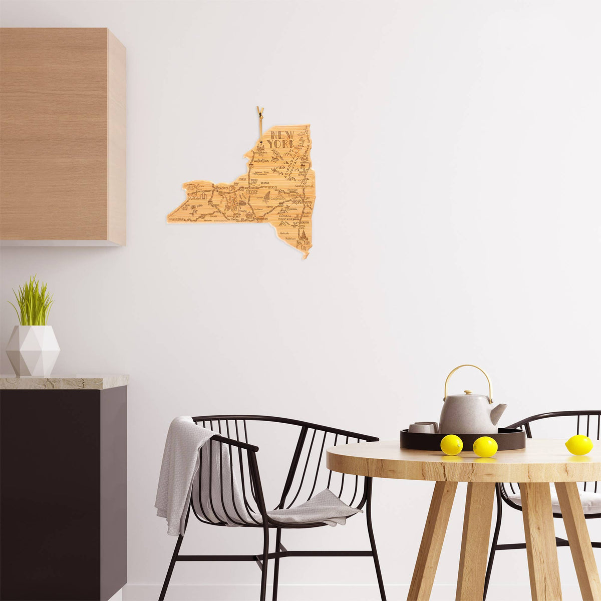 Destination New York Cutting Board with Engraved Artwork