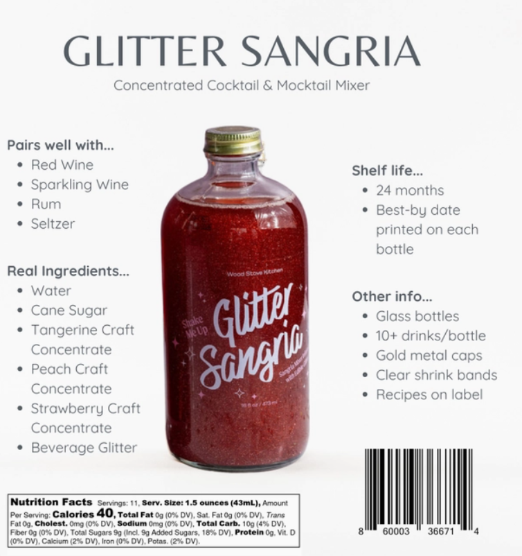 Glitter Sangria Cocktail Mixer